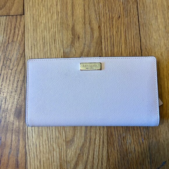 Kate Spade Laurel Way Stacy Clutch Wallet Dusty Blush Pink Saffiano Leather - Picture 3 of 14
